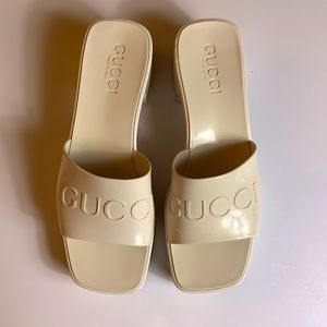 Gucci Mystic Rubber White Sandals